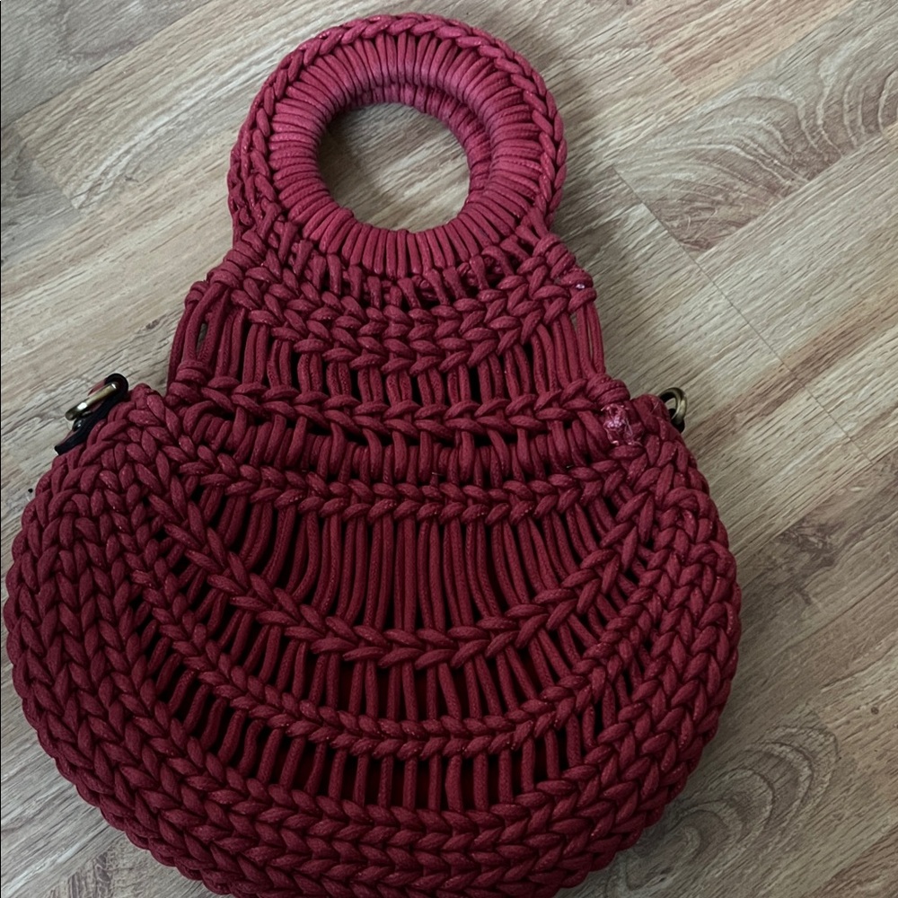 Patricia Nash Burgundy Woven Tote